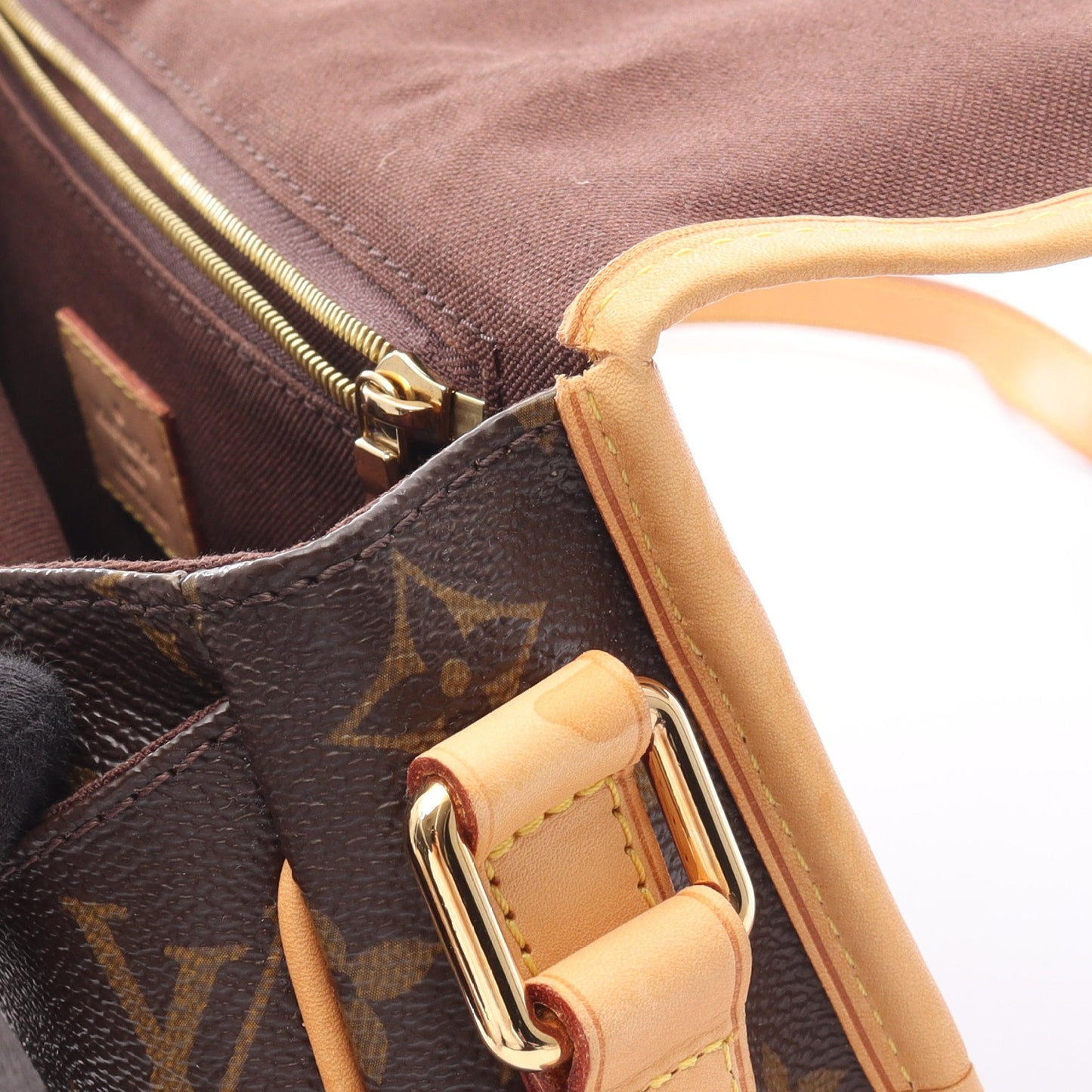 メニルモンタンPM モノグラム ショルダーバッグ PVC レザー ブラウン ルイヴィトン バッグ LOUIS VUITTON
