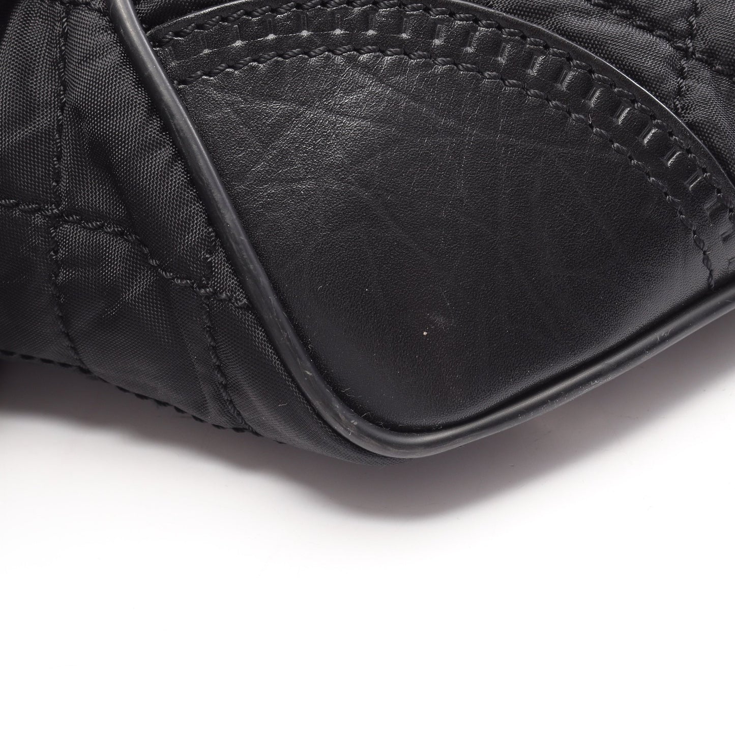 パリニューヨークライン ハンドバッグ トートバッグ ナイロン レザー ブラック シルバー金具 シャネル バッグ CHANEL