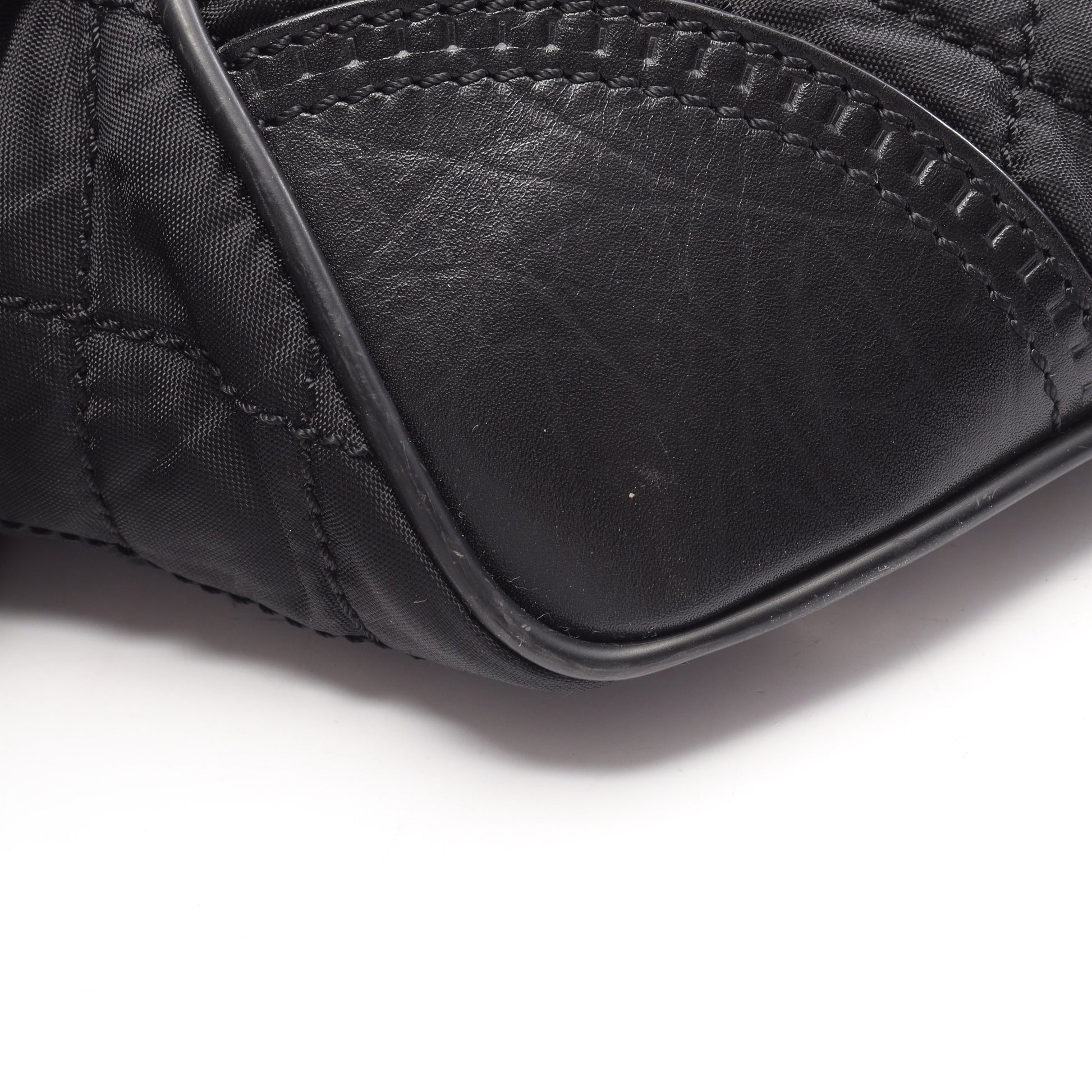 パリニューヨークライン ハンドバッグ トートバッグ ナイロン レザー ブラック シルバー金具 シャネル バッグ CHANEL
