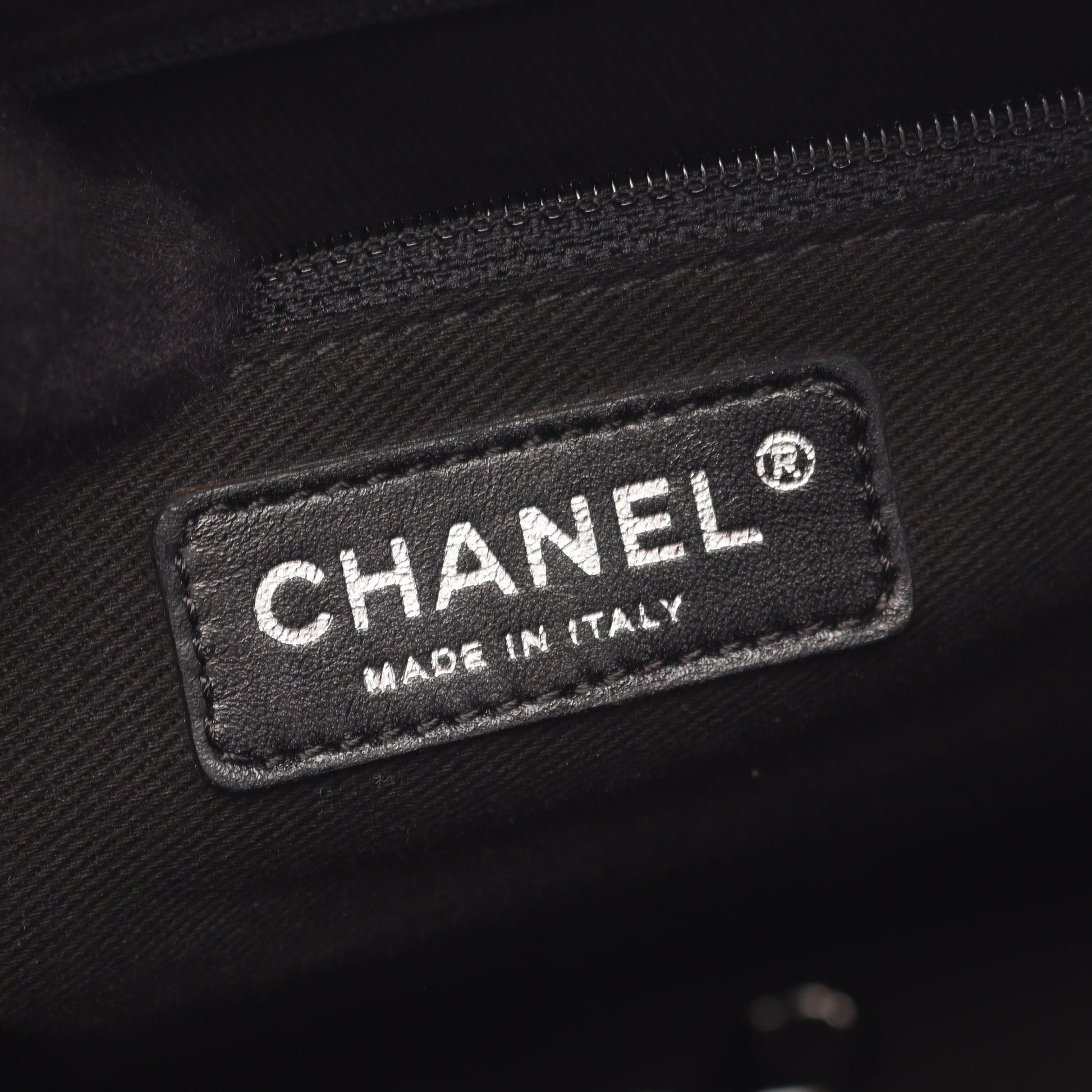 パリニューヨークライン ハンドバッグ トートバッグ ナイロン レザー ブラック シルバー金具 シャネル バッグ CHANEL