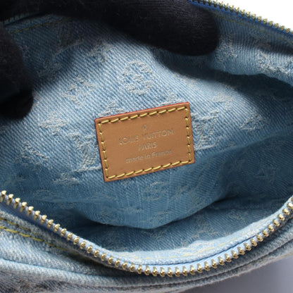 ループ モノグラムデニム ショルダーバッグ デニム レザー ライトブルー ルイヴィトン バッグ LOUIS VUITTON