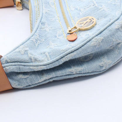ループ モノグラムデニム ショルダーバッグ デニム レザー ライトブルー ルイヴィトン バッグ LOUIS VUITTON