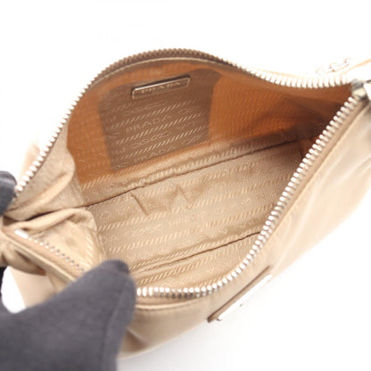 Re-Edition 2005 2WAY チェーンショルダーバッグ ナイロン サフィアーノレザー ベージュ プラダ バッグ PRADA