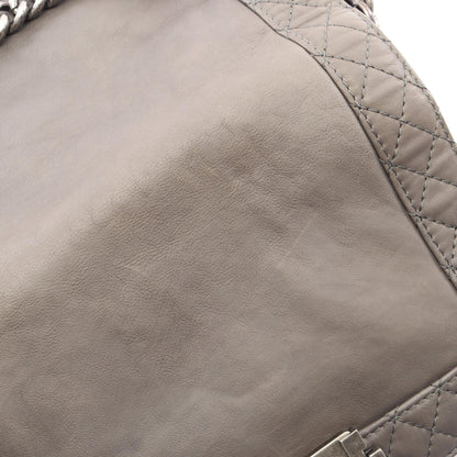 ボーイシャネル チェーンショルダーバッグ レザー グレー シルバー金具 シャネル バッグ CHANEL