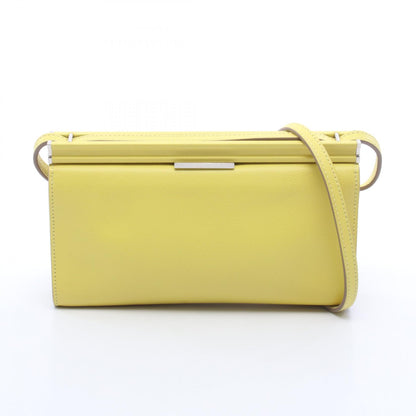 クリックH 21 ライム ショルダーバッグ エバーカラー イエロー シルバー金具 D刻印 エルメス バッグ HERMES