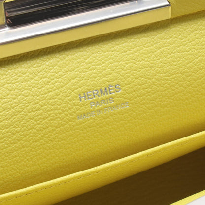 クリックH 21 ライム ショルダーバッグ エバーカラー イエロー シルバー金具 D刻印 エルメス バッグ HERMES