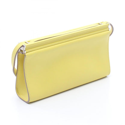 クリックH 21 ライム ショルダーバッグ エバーカラー イエロー シルバー金具 D刻印 エルメス バッグ HERMES