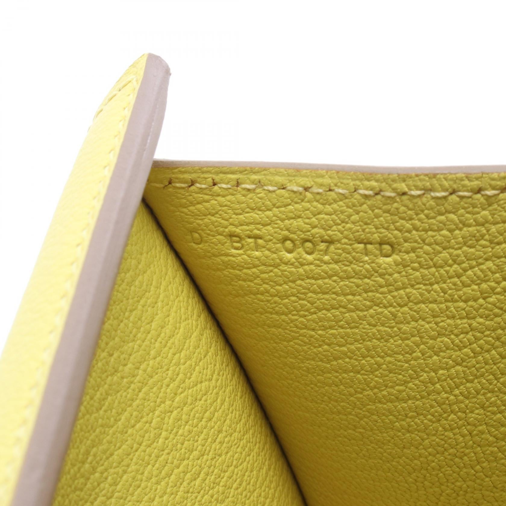 クリックH 21 ライム ショルダーバッグ エバーカラー イエロー シルバー金具 D刻印 エルメス バッグ HERMES