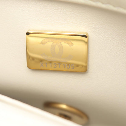 ミニマトラッセ チェーンショルダーバッグ ラムスキン ライトベージュ ゴールド金具 シャネル バッグ CHANEL