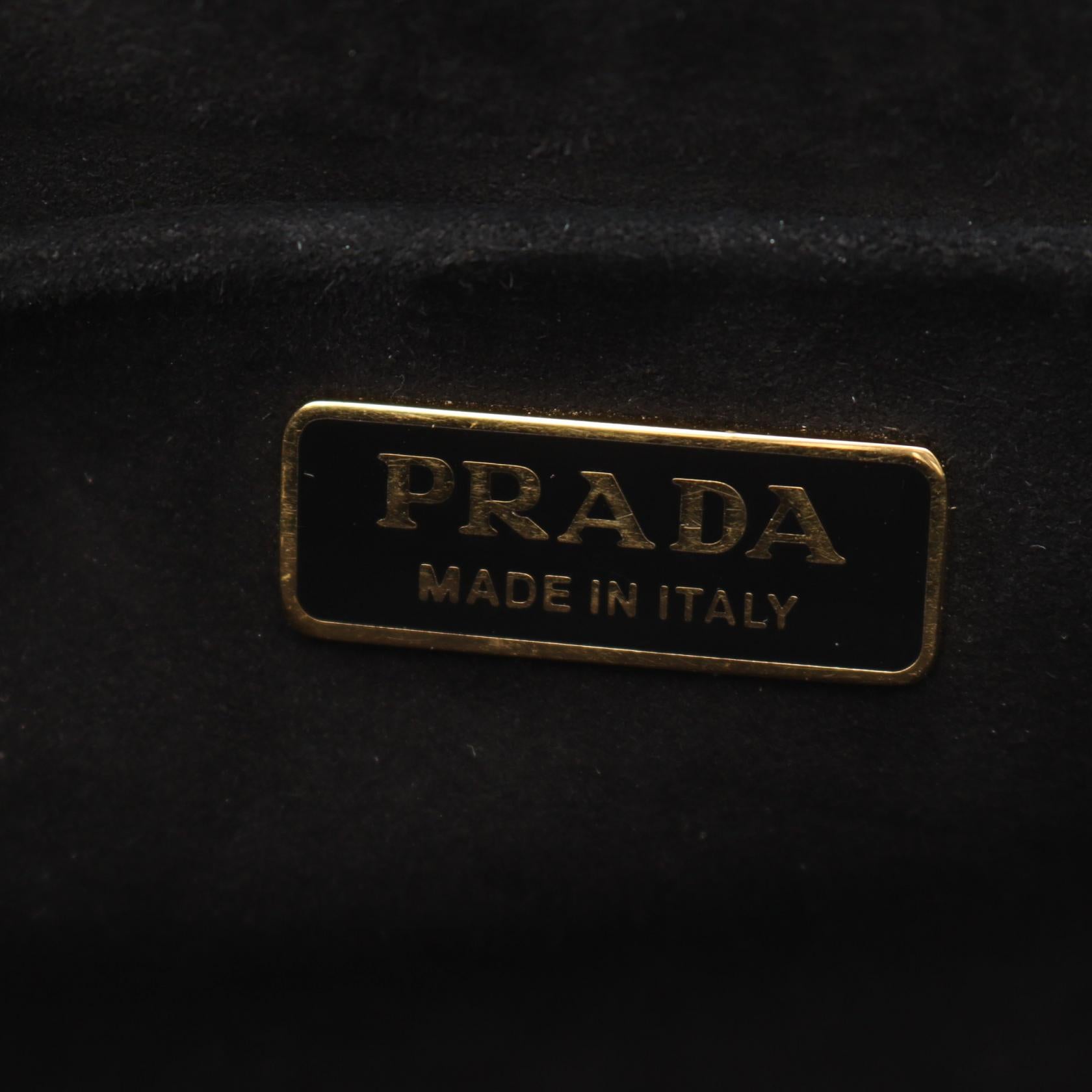 カイエ ショルダーバッグ ベロア ブラック マルチカラー プラダ バッグ PRADA