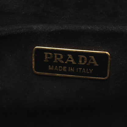 カイエ ショルダーバッグ ベロア ブラック マルチカラー プラダ バッグ PRADA