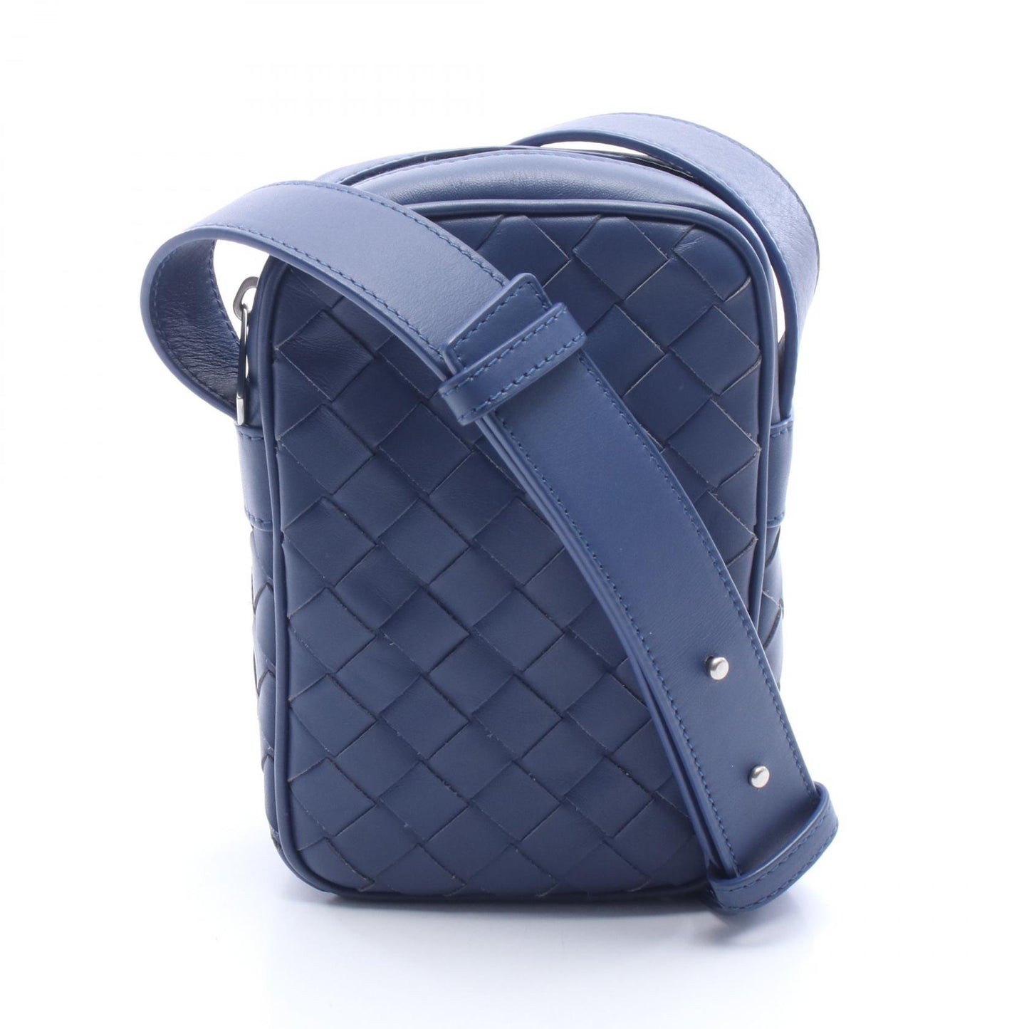 ポシェット フォンポーチ イントレチャート ショルダーバッグ レザー ネイビー ボッテガヴェネタ バッグ BOTTEGA VENETA