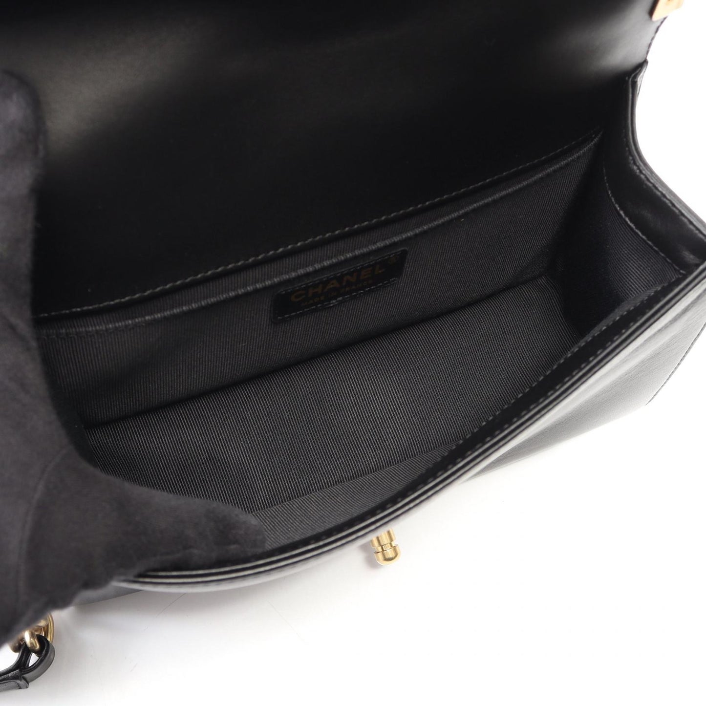 ボーイシャネル チェーンショルダーバッグ ツイード ラムスキン ブラック ゴールド金具 シャネル バッグ CHANEL