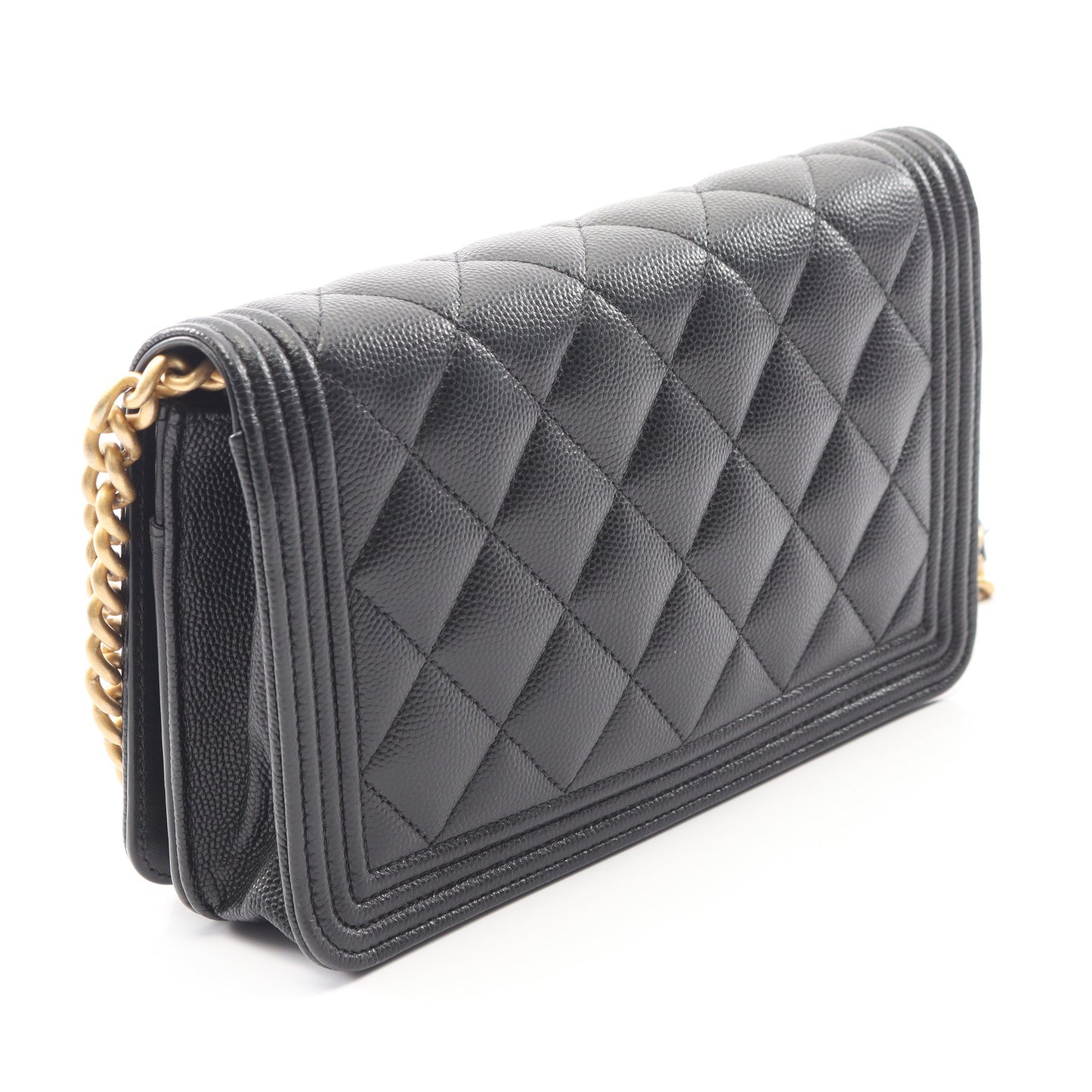 ボーイシャネル チェーンウォレット キャビアスキン ブラック ゴールド金具 シャネル バッグ CHANEL