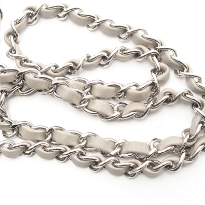 ミニマトラッセ チェーンショルダーバッグ ラムスキン グレー ゴールド金具 シャネル バッグ CHANEL