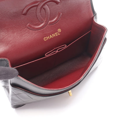 マトラッセ Wフラップ Wチェーンショルダーバッグ ラムスキン ブラック ゴールド金具 シャネル バッグ CHANEL