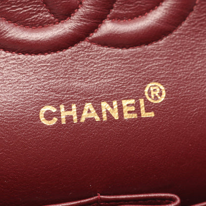 マトラッセ Wフラップ Wチェーンショルダーバッグ ラムスキン ブラック ゴールド金具 シャネル バッグ CHANEL