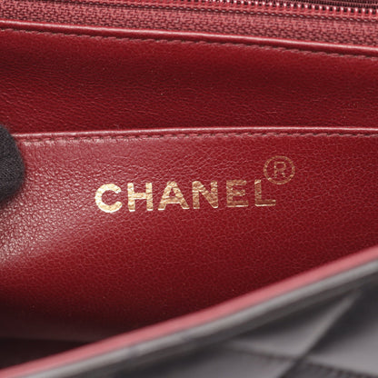 マトラッセ ダイアナフラップ チェーンショルダーバッグ ラムスキン ブラック ゴールド金具 シャネル バッグ CHANEL