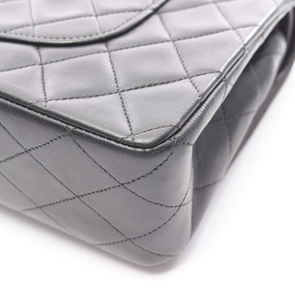 マトラッセ Wフラップ Wチェーンショルダーバッグ ラムスキン ブラック ゴールド金具 シャネル バッグ CHANEL