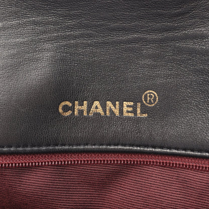 マトラッセ シングルフラップ チェーンショルダーバッグ ラムスキン ブラック ゴールド金具 シャネル バッグ CHANEL