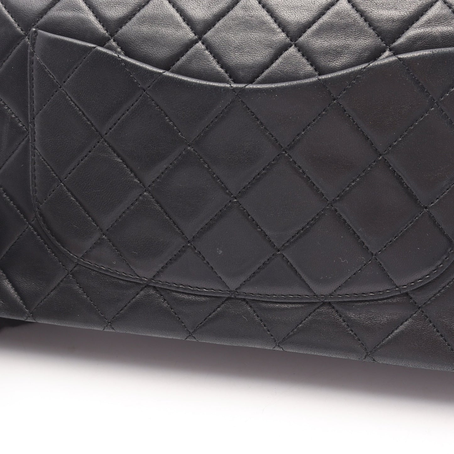 マトラッセ Wフラップ Wチェーンショルダーバッグ ラムスキン ブラック ゴールド金具 シャネル バッグ CHANEL