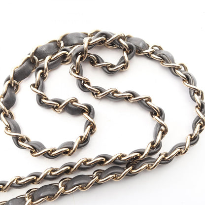 ミニマトラッセ チェーンショルダーバッグ ラムスキン グレー ゴールド金具 シャネル バッグ CHANEL