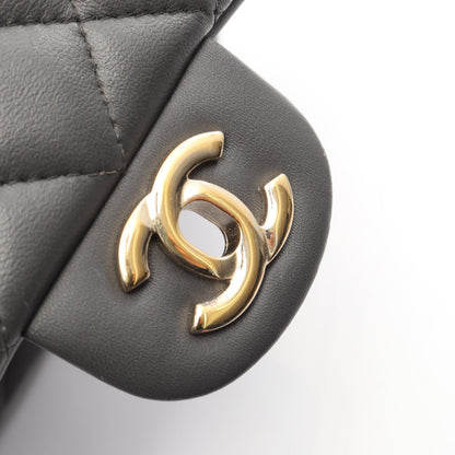 ミニマトラッセ チェーンショルダーバッグ ラムスキン グレー ゴールド金具 シャネル バッグ CHANEL