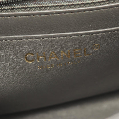 ミニマトラッセ チェーンショルダーバッグ ラムスキン グレー ゴールド金具 シャネル バッグ CHANEL