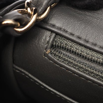 ミニマトラッセ チェーンショルダーバッグ ラムスキン グレー ゴールド金具 シャネル バッグ CHANEL