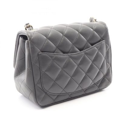 ミニマトラッセ チェーンショルダーバッグ ラムスキン グレー ゴールド金具 シャネル バッグ CHANEL