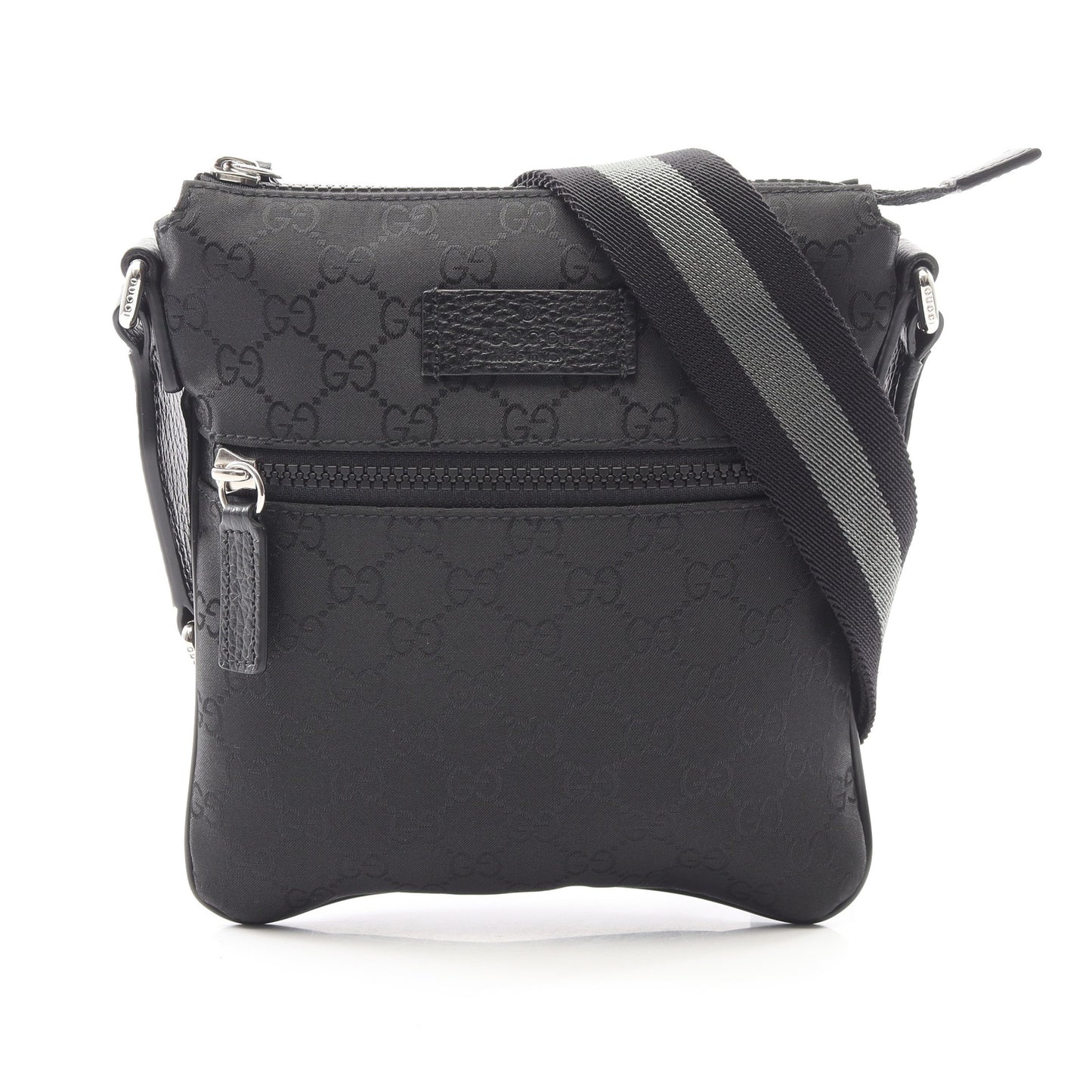 GG柄 ショルダーバッグ ナイロン レザー ブラック グッチ バッグ GUCCI