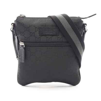 GG柄 ショルダーバッグ ナイロン レザー ブラック グッチ バッグ GUCCI