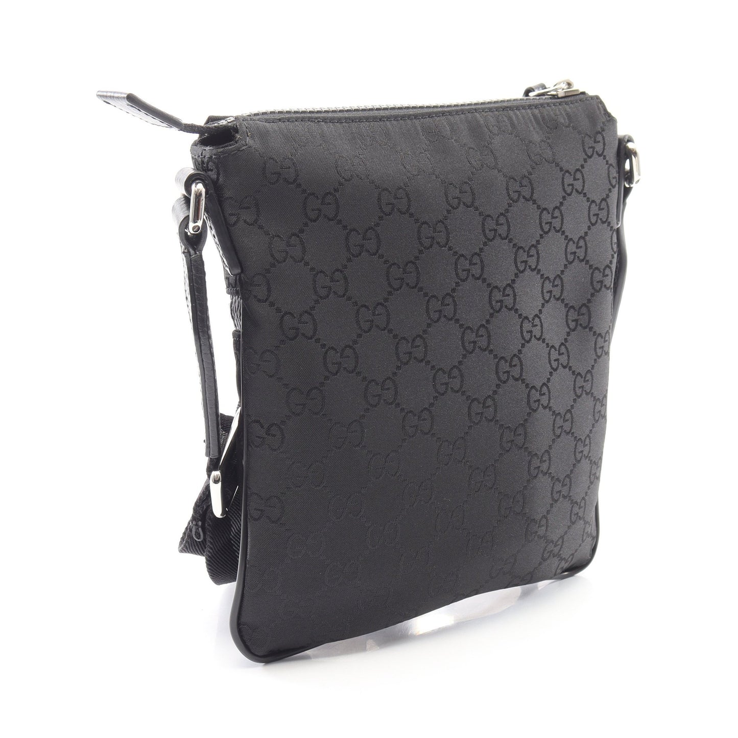 GG柄 ショルダーバッグ ナイロン レザー ブラック グッチ バッグ GUCCI