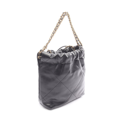 CHANEL 22 ミニ チェーンショルダーバッグ ラムスキン ブラック ゴールド金具 シャネル バッグ CHANEL