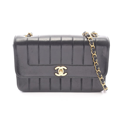 マドモアゼル チェーンショルダーバッグ ラムスキン ブラック ゴールド金具 シャネル バッグ CHANEL