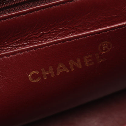 マトラッセ ダイアナフラップ チェーンショルダーバッグ ラムスキン ブラック ゴールド金具 シャネル バッグ CHANEL