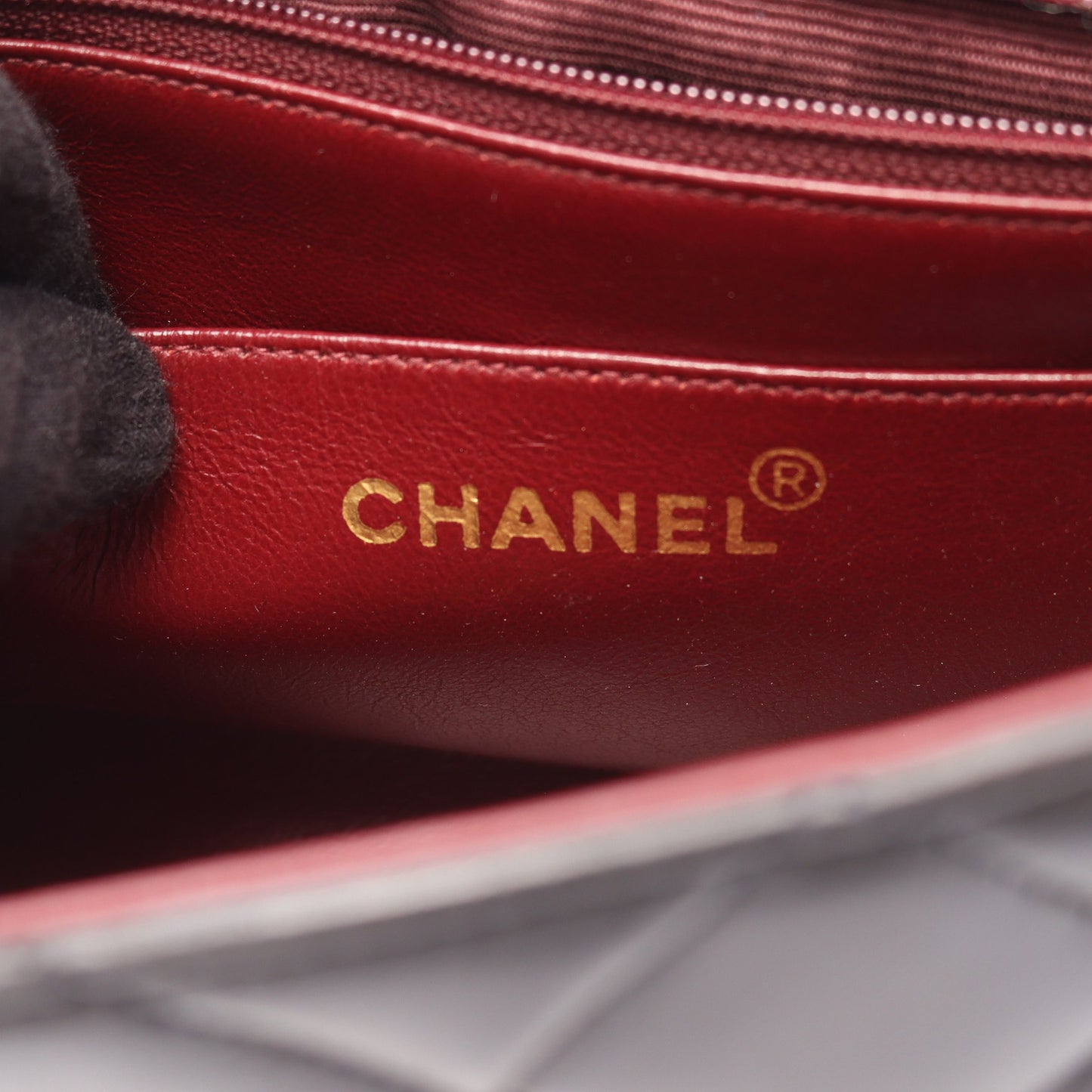 マトラッセ ダイアナフラップ チェーンショルダーバッグ ラムスキン ブラック ゴールド金具 シャネル バッグ CHANEL