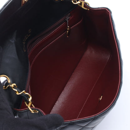 マトラッセ チェーンショルダーバッグ ラムスキン ブラック ゴールド金具 シャネル バッグ CHANEL