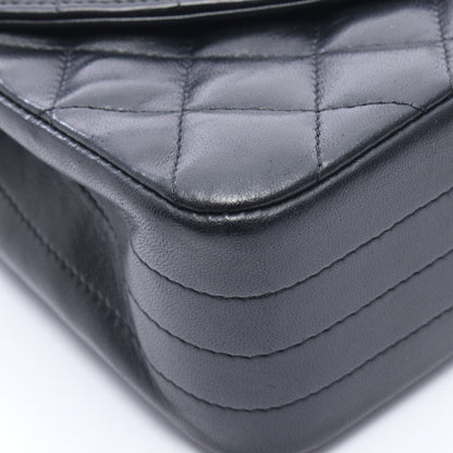 マトラッセ チェーンショルダーバッグ ラムスキン ブラック ゴールド金具 シャネル バッグ CHANEL