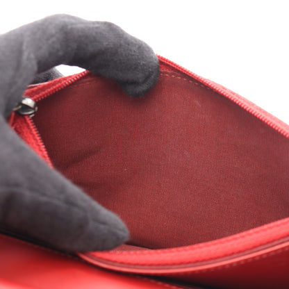 ボーイシャネル マトラッセ チェーンウォレット キャビアスキン レッド シルバー金具 シャネル バッグ CHANEL