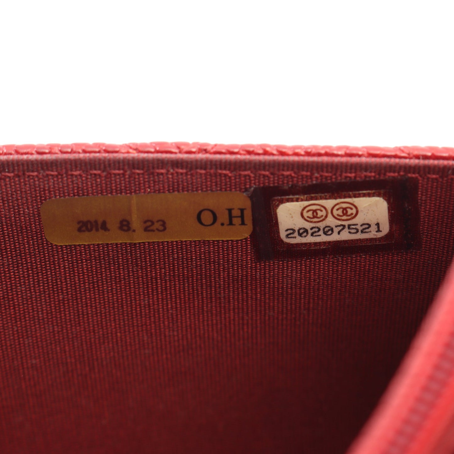 ボーイシャネル マトラッセ チェーンウォレット キャビアスキン レッド シルバー金具 シャネル バッグ CHANEL