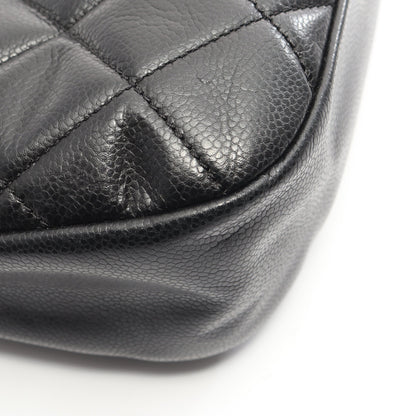マトラッセ チェーンショルダーバッグ チェーントートバッグ キャビアスキン ブラック シルバー金具 シャネル バッグ CHANEL