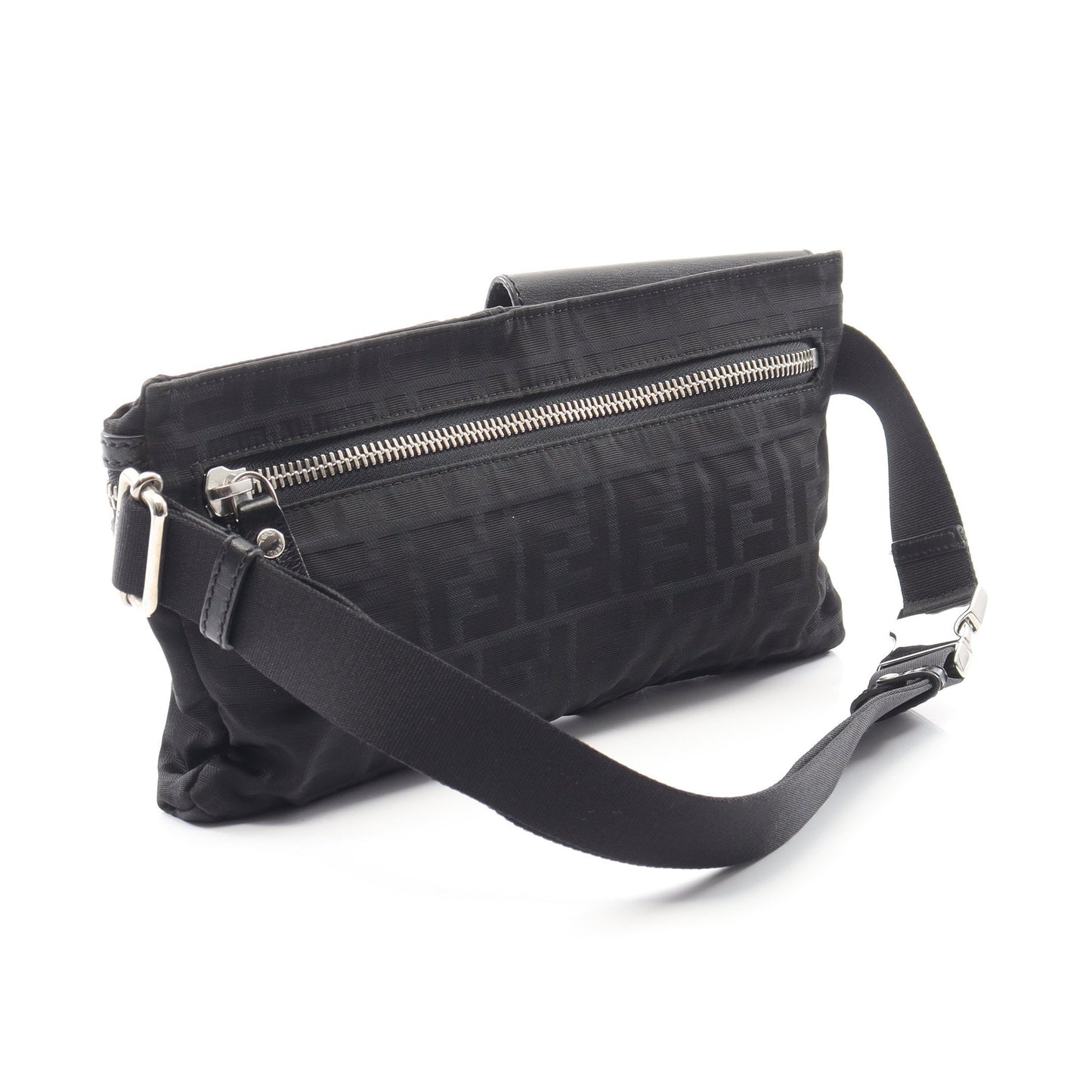 ズッカ ベルトバッグ ウエストバッグ ボディバッグ ナイロン レザー ブラック フェンディ バッグ FENDI