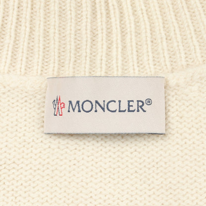 タートルネック ロゴ ニット ウール アイボリー ブラック モンクレール トップス MONCLER