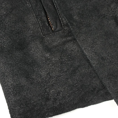 切替 レザージャケット ラムレザー ブラック リックオウエンス アウター Rick Owens