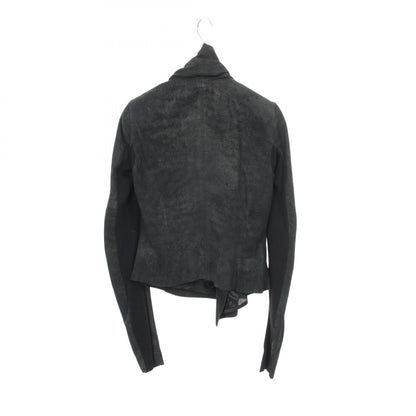 切替 レザージャケット ラムレザー ブラック リックオウエンス アウター Rick Owens