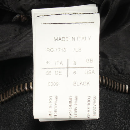 切替 レザージャケット ラムレザー ブラック リックオウエンス アウター Rick Owens