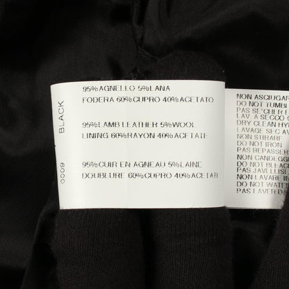 切替 レザージャケット ラムレザー ブラック リックオウエンス アウター Rick Owens