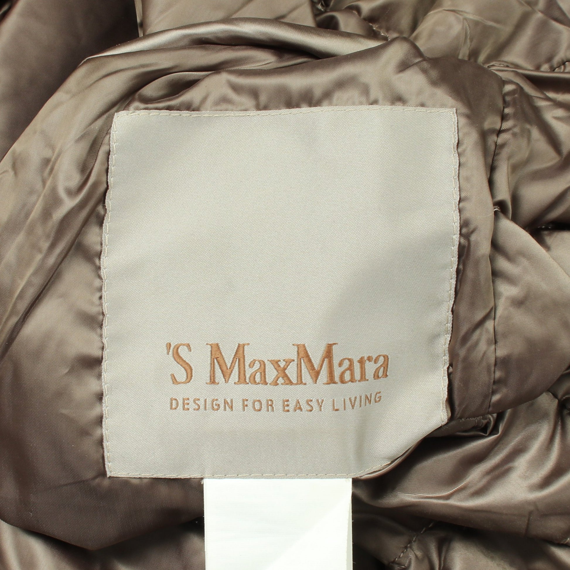 リバーシブル フード付き ダウンコート ナイロン グレーブラウン ベージュ エスマックスマーラ アウター S Max Mara