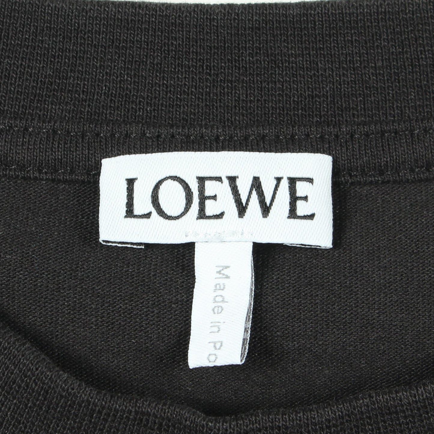 アナグラム 半袖Tシャツ コットン ブラック ロエベ トップス LOEWE